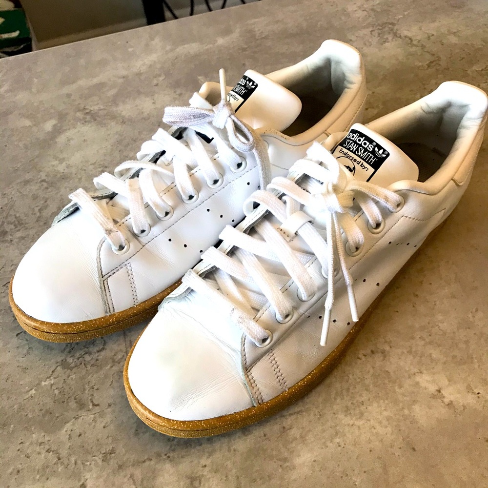 Adidas Stan Smith White Leather Athletic Low Top